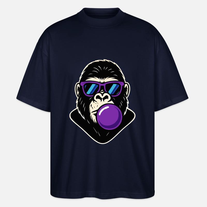 Bubble Gorilla - Stanley/Stella Oversized Unisex Bio T-Shirt Blaster 2.0 - Navy