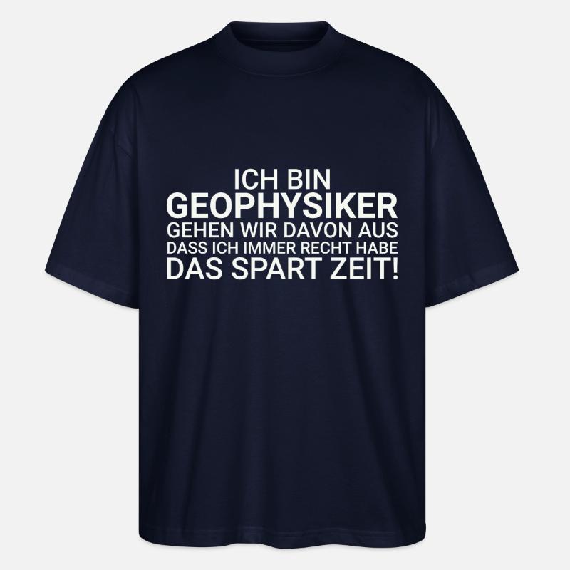 Geophysicists Save time Geophysics - Stanley/Stella Oversized Unisex Organic T-shirt Blaster 2.0 - navy