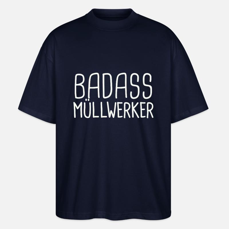 Ramasseur d’ordures Badass - T-shirt bio Blaster 2.0 coupe oversize Stanley/Stella Unisexe - marine