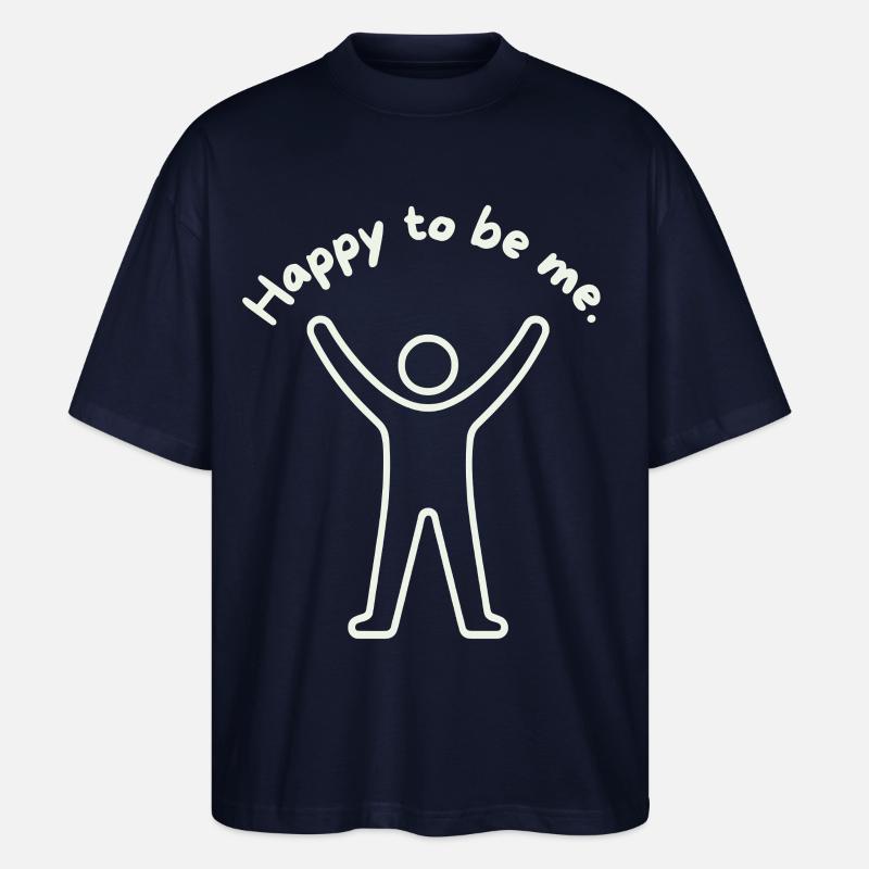 Heureux d’être moi - T-shirt bio Blaster 2.0 coupe oversize Stanley/Stella Unisexe - marine