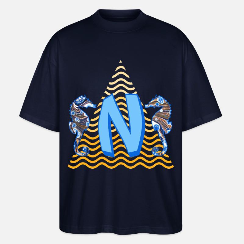 seepferdchen e 262 n - Stanley/Stella Oversized Unisex Bio T-Shirt Blaster 2.0 - Navy