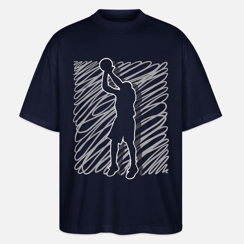 Joueurs de basket-ball - T-shirt bio Blaster 2.0 coupe oversize Stanley/Stella Unisexe - marine
