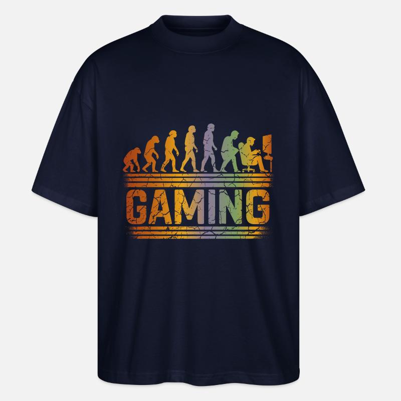 Evolution Gaming Shirt - Stanley/Stella Oversized Unisex Bio T-Shirt Blaster 2.0 - Navy