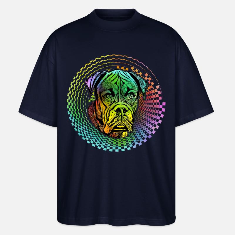 Boxer Rétro - T-shirt bio Blaster 2.0 coupe oversize Stanley/Stella Unisexe - marine