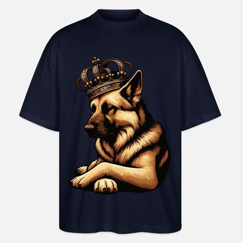 Deutscher Schäferhund Schäferhunde Schäferhunde - Stanley/Stella Oversized Unisex Bio T-Shirt Blaster 2.0 - Navy
