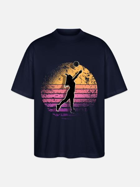 Volleyball - Stanley/Stella Oversized Unisex Organic T-shirt Blaster 2.0 - navy
