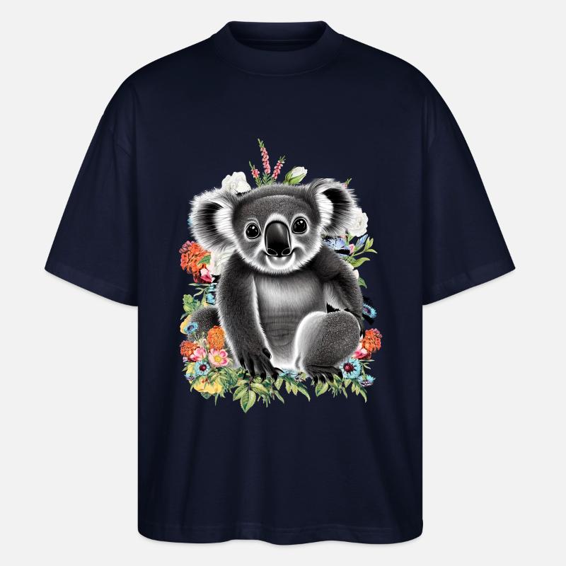 Koala - Stanley/Stella Oversized Unisex Organic T-shirt Blaster 2.0 - navy
