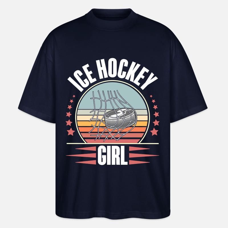 Eishockey Hockey sur glace - T-shirt bio Blaster 2.0 coupe oversize Stanley/Stella Unisexe - marine
