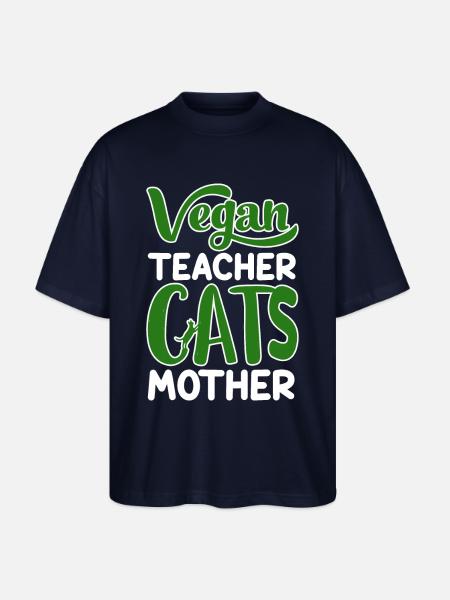 Vegan Veganism - Stanley/Stella Oversized Unisex Organic T-shirt Blaster 2.0 - navy
