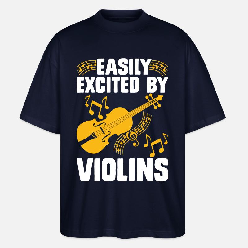 Violine Violinist - Stanley/Stella Oversized Unisex Bio T-Shirt Blaster 2.0 - Navy