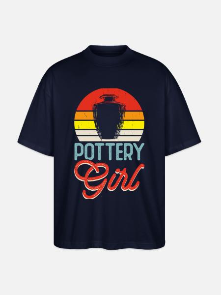 Pottery Pottery Pottery - Stanley/Stella Oversized Unisex Organic T-shirt Blaster 2.0 - navy