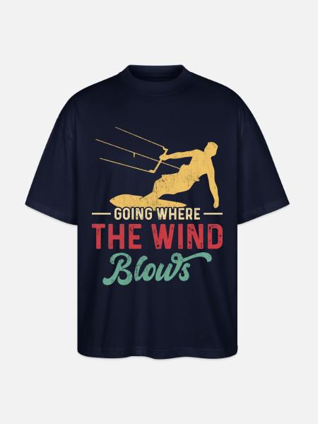 Kitesurf Kitesurfer Kiteboard - T-shirt bio Blaster 2.0 coupe oversize Stanley/Stella Unisexe - marine