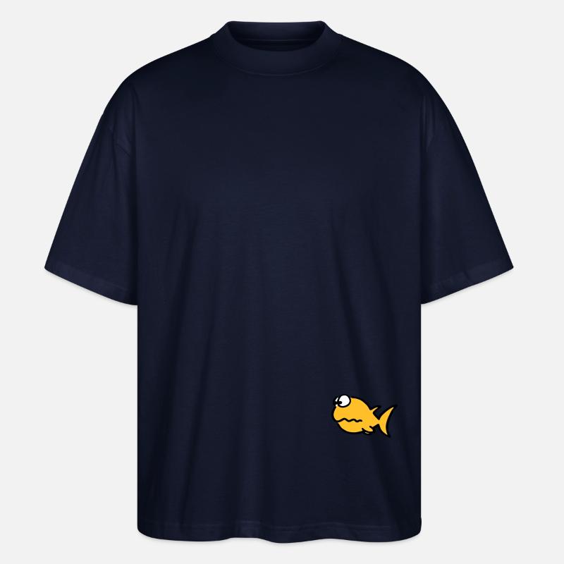 Puzzled fish - Stanley/Stella Oversized Unisex Bio T-Shirt Blaster 2.0 - Navy