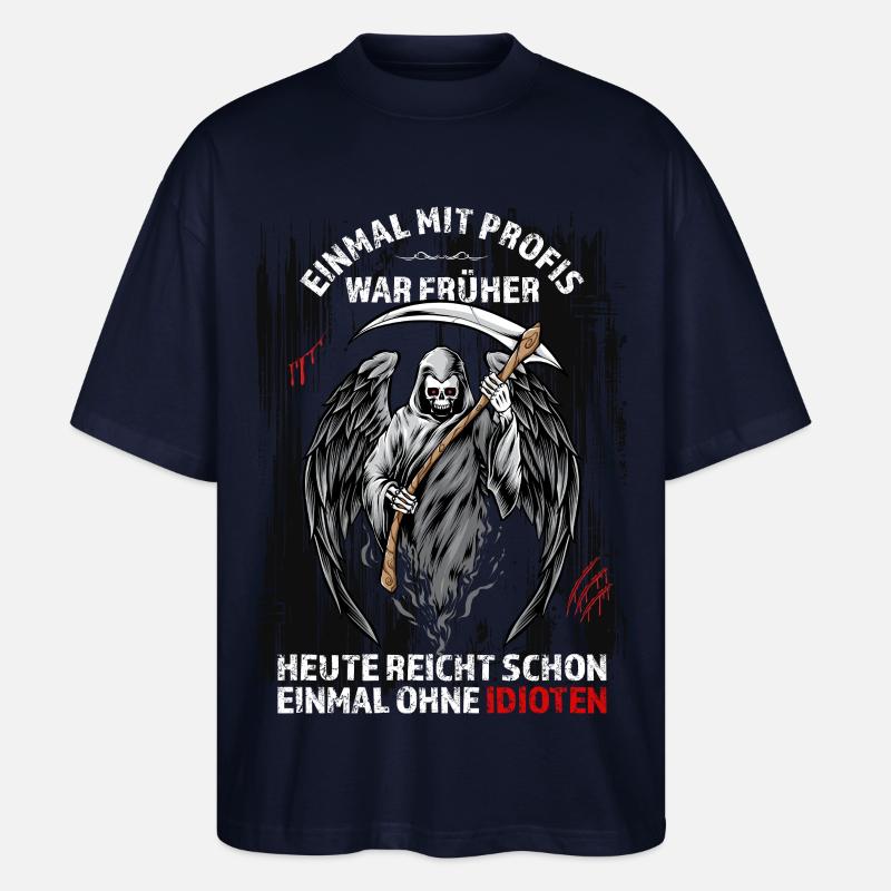 Einmal mit Profis war früher... - Stanley/Stella Oversized Unisex Bio T-Shirt Blaster 2.0 - Navy