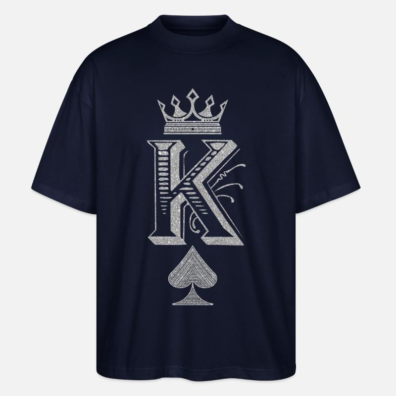 King Spades silber - Stanley/Stella Oversized Unisex Bio T-Shirt Blaster 2.0 - Navy