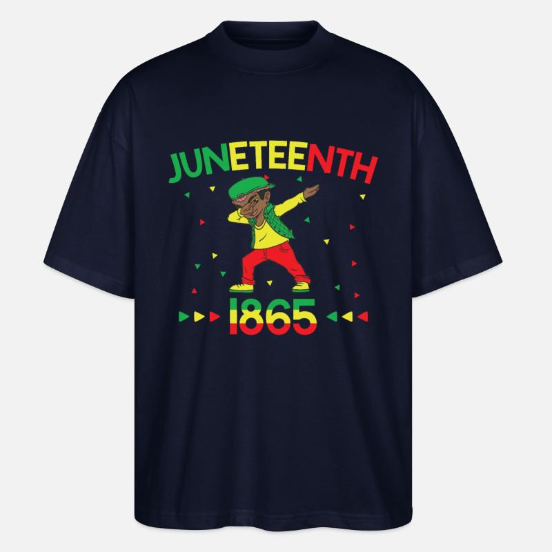 Juneteenth 1865 Schwarze Freiheitserklärung - Stanley/Stella Oversized Unisex Bio T-Shirt Blaster 2.0 - Navy