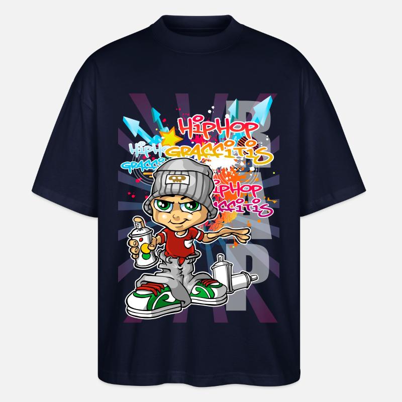 Junge Graffiti - Stanley/Stella Oversized Unisex Bio T-Shirt Blaster 2.0 - Navy
