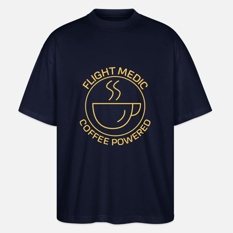 Flight Medic Coffee powered Luftrettung - Stanley/Stella Oversized Unisex Bio T-Shirt Blaster 2.0 - Navy