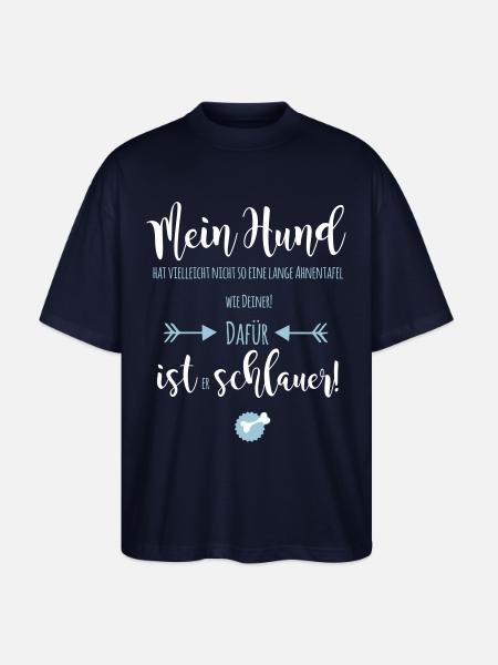 schlauer Hund - Stanley/Stella Oversized Unisex Bio T-Shirt Blaster 2.0 - Navy
