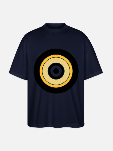 Circles - Stanley/Stella Oversized Unisex Organic T-shirt Blaster 2.0 - navy