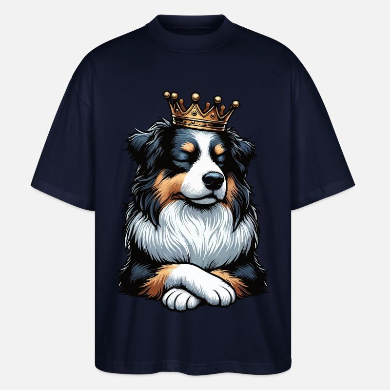 Australian Shepherd Aussie Aussiebesitzer Aussies - Stanley/Stella Oversized Unisex Bio T-Shirt Blaster 2.0 - Navy
