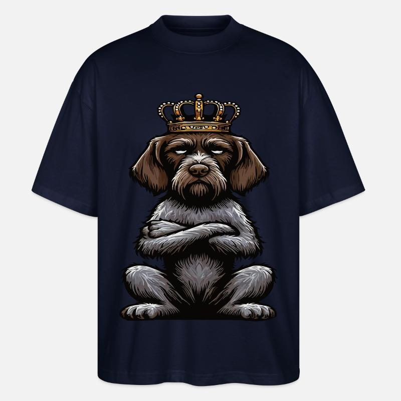 Deutsch Drahthaar Deutsch-Drahthaar Besitzer - Stanley/Stella Oversized Unisex Bio T-Shirt Blaster 2.0 - Navy