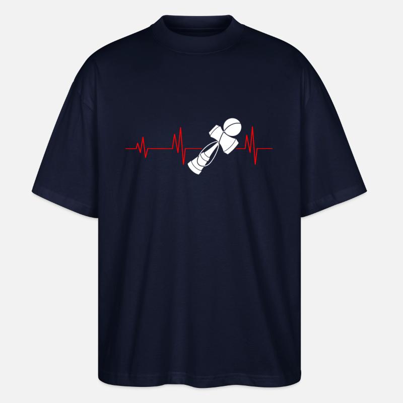 Kendama Herzschlag - Stanley/Stella Oversized Unisex Bio T-Shirt Blaster 2.0 - Navy