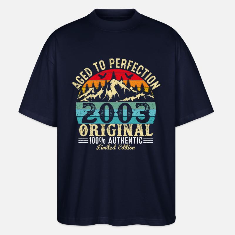 Perfekt gealtert 2003 Original - Stanley/Stella Oversized Unisex Bio T-Shirt Blaster 2.0 - Navy