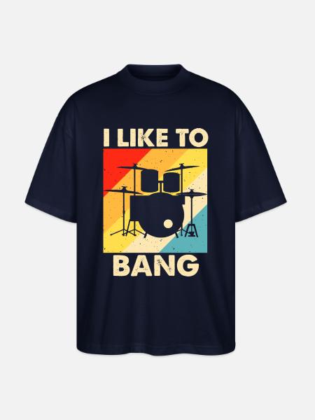 Drums Drummer Drummer - Stanley/Stella Oversized Unisex Organic T-shirt Blaster 2.0 - navy