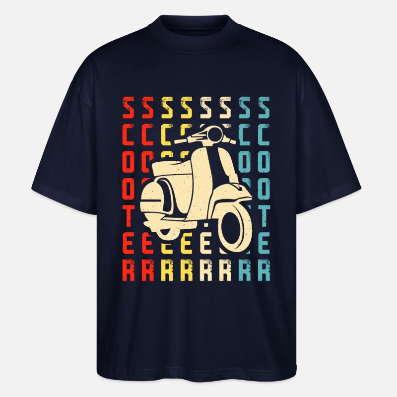 Roller Rollerfahrer Motorroller - Stanley/Stella Oversized Unisex Bio T-Shirt Blaster 2.0 - Navy