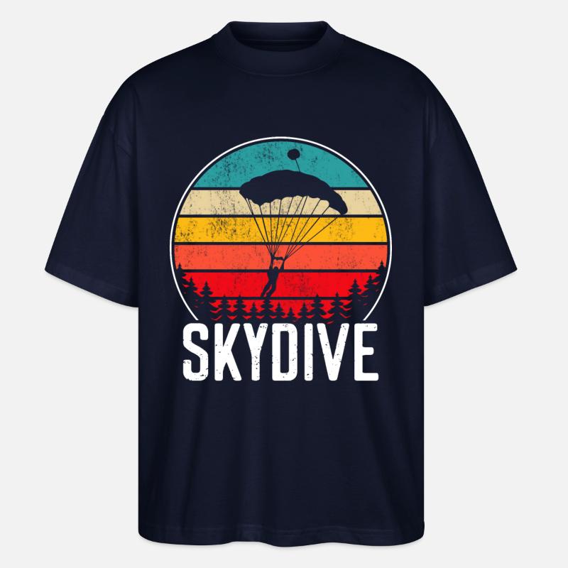 Skydive skydiving - Stanley/Stella Oversized Unisex Organic T-shirt Blaster 2.0 - navy