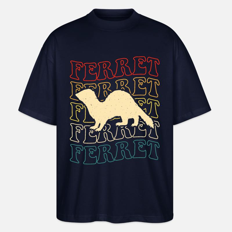 Frettchen - Stanley/Stella Oversized Unisex Bio T-Shirt Blaster 2.0 - Navy
