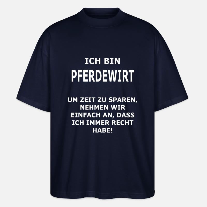 PFERDEWIRT - Stanley/Stella Oversized Unisex Bio T-Shirt Blaster 2.0 - Navy