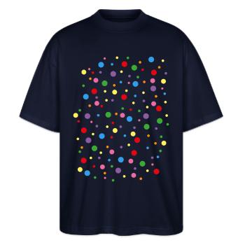 Konfetti - Stanley/Stella Oversized Unisex Bio T-Shirt Blaster 2.0 - Navy - Vorne - Alina (178cm) & Michal (187cm)