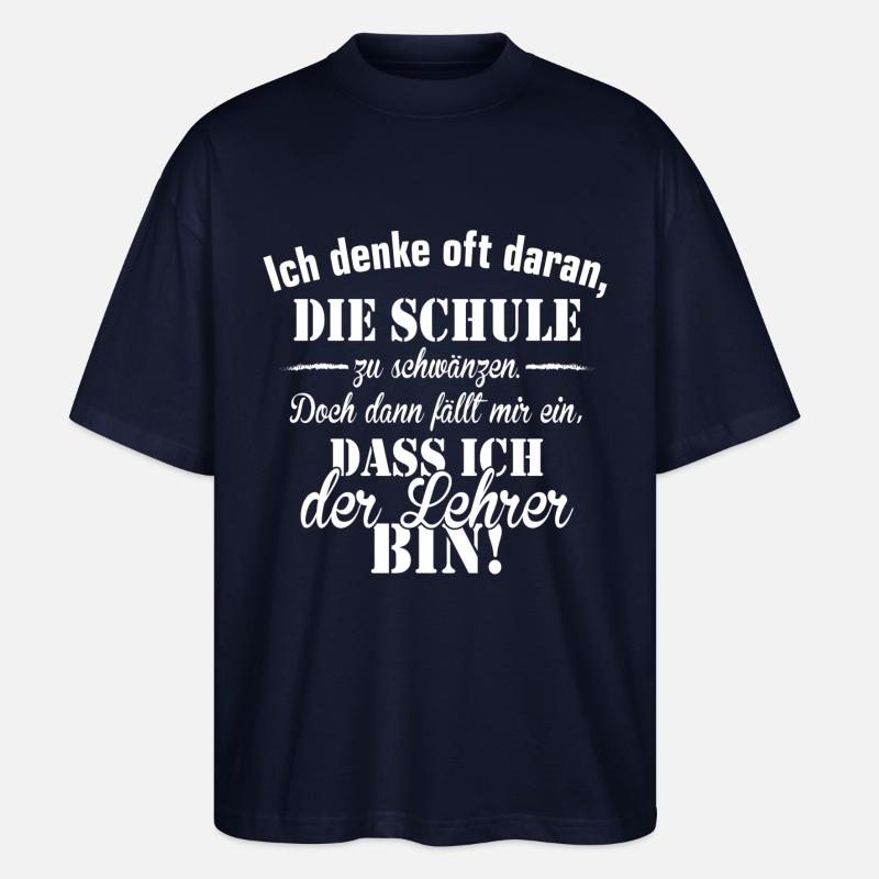 Lehrer - Stanley/Stella Oversized Unisex Bio T-Shirt Blaster 2.0 - Navy