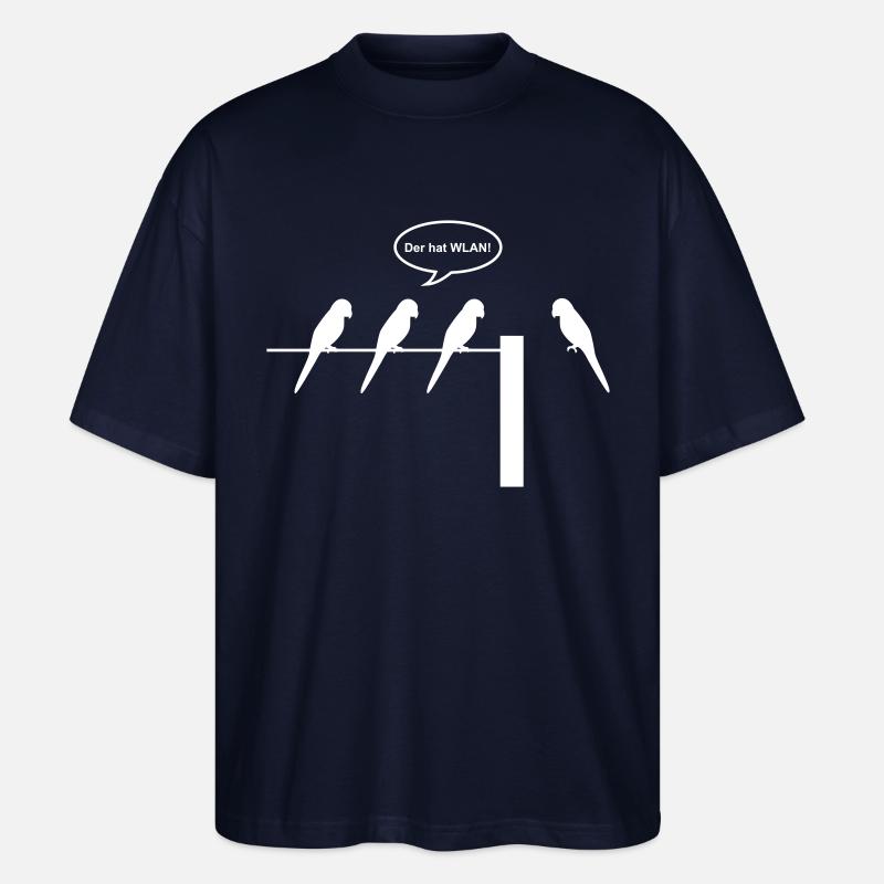 Der hat WLAN (md) - Stanley/Stella Oversized Unisex Bio T-Shirt Blaster 2.0 - Navy