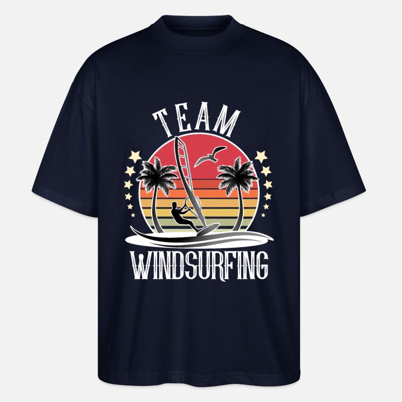 Windsurf Windsurfer Windsurf Équipe - T-shirt bio Blaster 2.0 coupe oversize Stanley/Stella Unisexe - marine