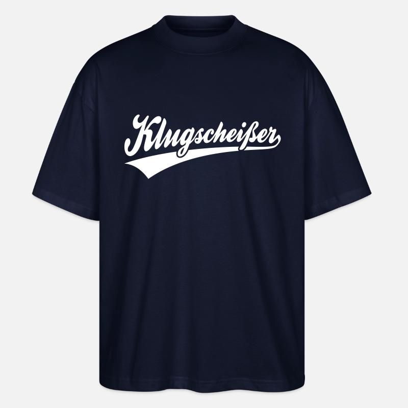 Geek Pride: Klugscheißer - Stanley/Stella Oversized Unisex Bio T-Shirt Blaster 2.0 - Navy