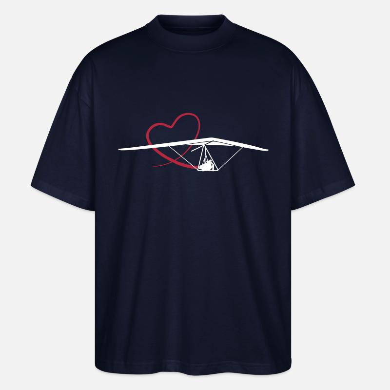 herzflug hängegleiter Geschenk - Stanley/Stella Oversized Unisex Bio T-Shirt Blaster 2.0 - Navy