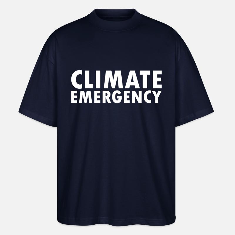 Climate emergency - Stanley/Stella Oversized Unisex Bio T-Shirt Blaster 2.0 - Navy