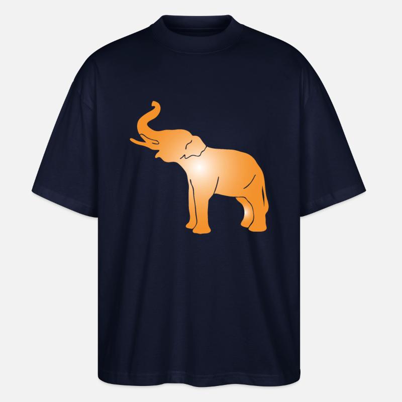 éléphant silhouette éléphant - T-shirt bio Blaster 2.0 coupe oversize Stanley/Stella Unisexe - marine