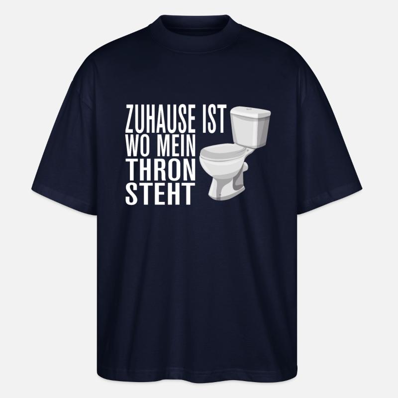 Klo Sprüche - Stanley/Stella Oversized Unisex Bio T-Shirt Blaster 2.0 - Navy