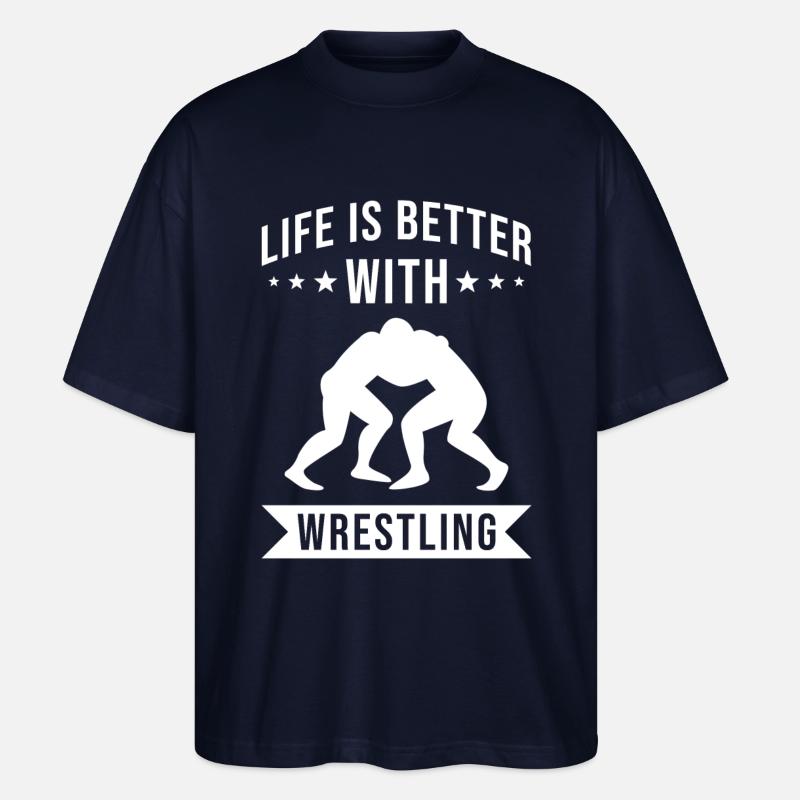 Wrestling - Stanley/Stella Oversized Unisex Bio T-Shirt Blaster 2.0 - Navy