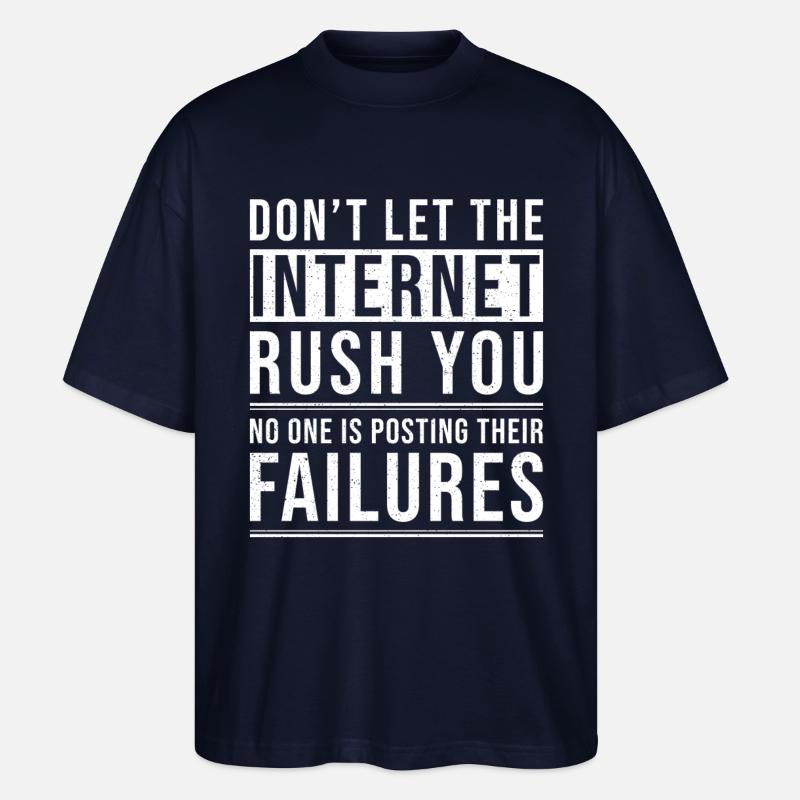 Inspiration Zitat Internet - Stanley/Stella Oversized Unisex Bio T-Shirt Blaster 2.0 - Navy