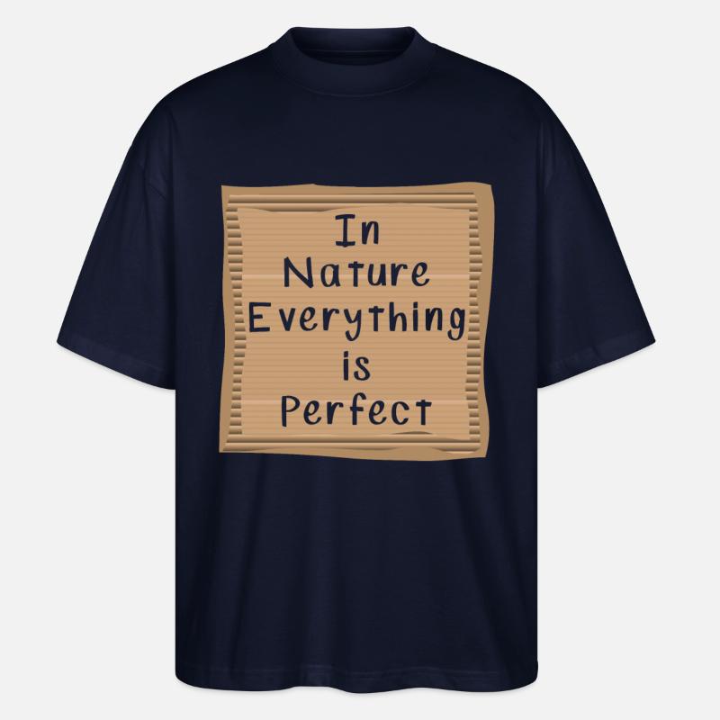 In nature, everything is perfect - Stanley/Stella Oversized Unisex Organic T-shirt Blaster 2.0 - navy