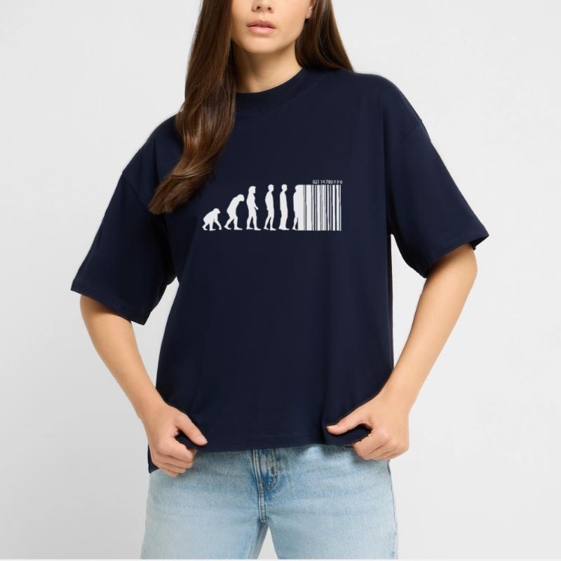 DARWIN - EVOLUTION SOCIETE - CODE BARRE T-shirt bio Blaster 2.0 coupe oversize Stanley/Stella Unisexe