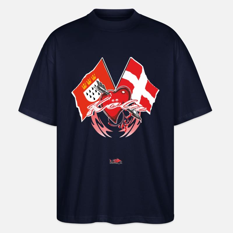 Cologne - montrer le drapeau - T-shirt bio Blaster 2.0 coupe oversize Stanley/Stella Unisexe - marine