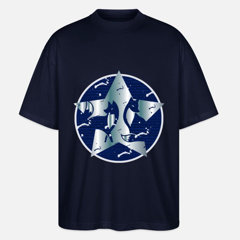 Fuchs im Stern - Stanley/Stella Oversized Unisex Bio T-Shirt Blaster 2.0 - Navy