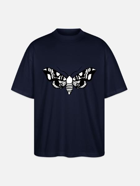 Papillon de nuit / Moth - T-shirt bio Blaster 2.0 coupe oversize Stanley/Stella Unisexe - marine