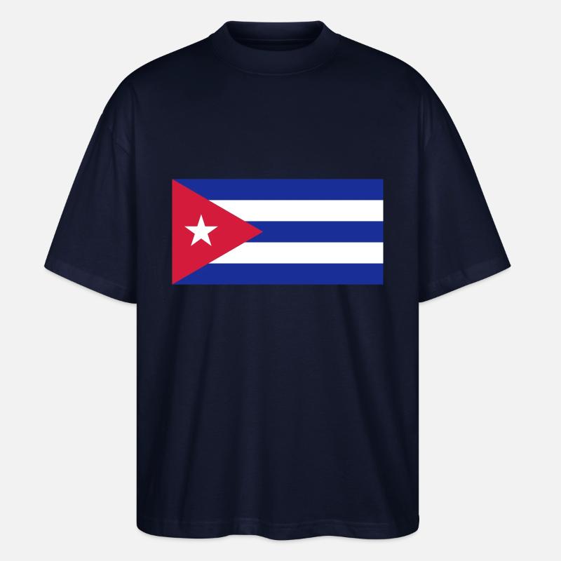 cuba flag - Stanley/Stella Oversized Unisex Bio T-Shirt Blaster 2.0 - Navy